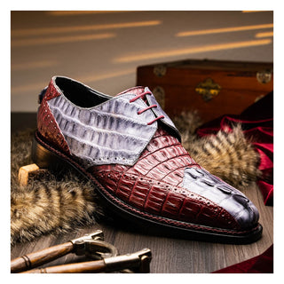 Mauri Don 2670/1 Men's Shoes Exotic Hornback Derby (MA5638) (Special Order)-AmbrogioShoes