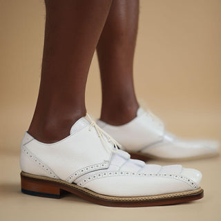 Mauri Don 2670/2 Men's Shoes Exotic Hornback Tail / Pebble Grain Leather Derby (MA5658)-AmbrogioShoes