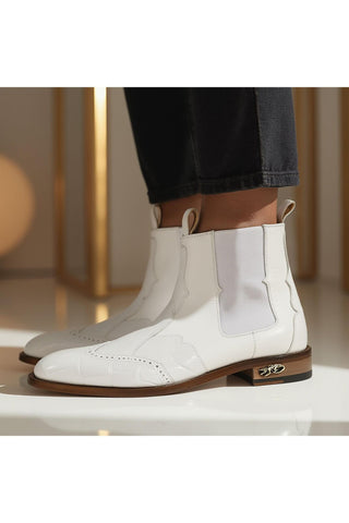 Mauri Ebony 1092/3 Alligator / Leather Chelsea Boot(MA5656)