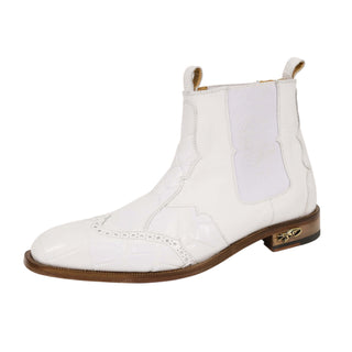 Mauri Ebony 1092/3 Men's Shoes Exotic Alligator / Calf-Skin Leather Chelsea Boot(MA5656) (Special Order)-AmbrogioShoes