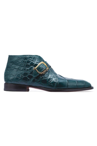 Mauri Esquire 4955 Hutner Green Exotic Alligator Chukka Boots (MA5262)-AmbrogioShoes