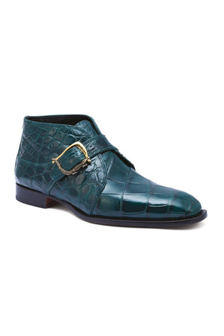 Mauri Esquire 4955 Hutner Green Exotic Alligator Chukka Boots (MA5262)-AmbrogioShoes