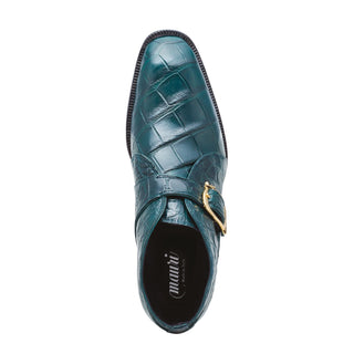 Mauri Esquire 4955 Men's Shoes Hutner Green Exotic Alligator Chukka Boots (MA5262)-AmbrogioShoes