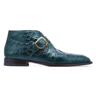 Mauri Esquire 4955 Men's Shoes Hutner Green Exotic Alligator Chukka Boots (MA5262) (Special Order)-AmbrogioShoes