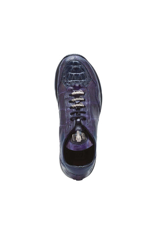 Mauri Everglades M789 Wonder Blue Exotic Crocodile / Hornback Crown Sneakers (MA5266)-AmbrogioShoes