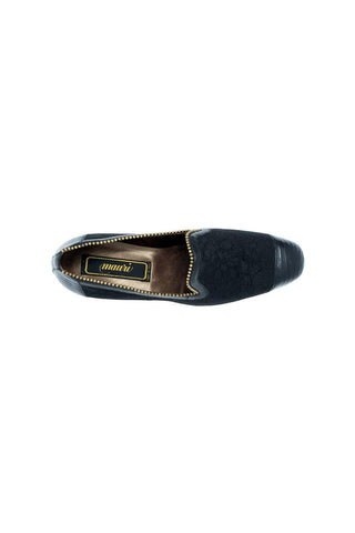 Mauri Finesse Tejus Lizard & Fabric Loafers 3073 (MA5103)-AmbrogioShoes
