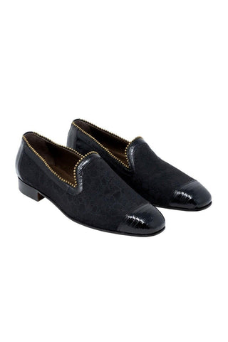 Mauri Finesse Tejus Lizard & Fabric Loafers 3073 (MA5103)-AmbrogioShoes