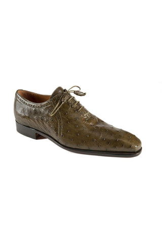 Mauri Forest Green Ostrich Oxfords 4879 (MAO1026)-AmbrogioShoes
