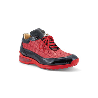 Mauri Gambit 8415 Men's Shoes Exotic Hornback & Patent Leather Sneakers (MA5542)(Special Order)-AmbrogioShoes