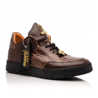 Mauri Ghost 8423 Men's Shoes Exotic Crocodile / Nappa Leather Sneakers (MA5649) (Special Order)-AmbrogioShoes