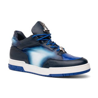 Mauri Ghost 8423 Men's Shoes Exotic Crocodile / Time / Nappa Leather Casual Slip-On Sneakers (MA5622) (Special Order)-AmbrogioShoes