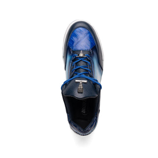 Mauri Ghost 8423 Men's Shoes Exotic Crocodile / Time / Nappa Leather Casual Slip-On Sneakers (MA5622) (Special Order)-AmbrogioShoes