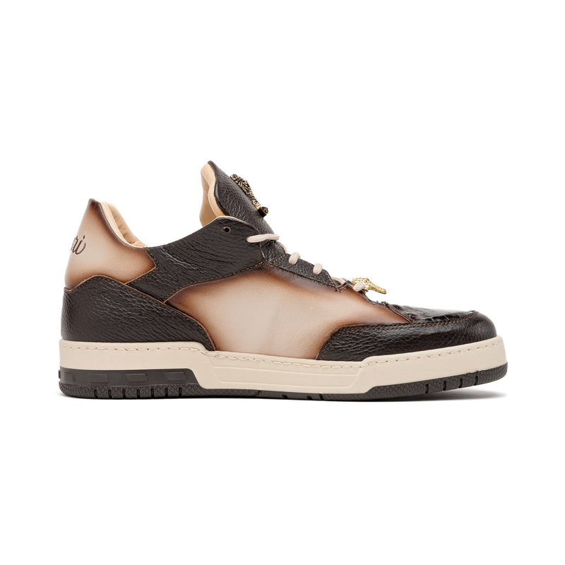 Mauri 8423 Men's Shoes Sport Rust & Dune Exotic Crocodile / Nappa / Calf-Skin Leather Slip-On Loafers (MA5572)-AmbrogioShoes