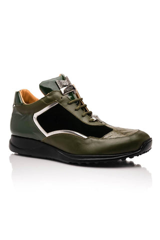 Mauri Goldie M705/3 Exotic Crocodile / Velvet / Nappa / Patent Sneakers (MA5645)-AmbrogioShoes