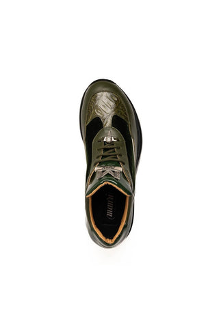 Mauri Goldie M705/3 Exotic Crocodile / Velvet / Nappa / Patent Sneakers (MA5645)-AmbrogioShoes