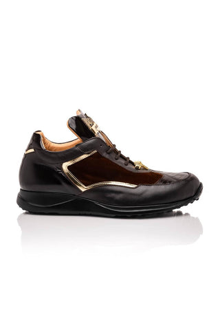 Mauri Goldie M705/3 Exotic Crocodile / Velvet / Nappa / Patent Sneakers (MA5645)-AmbrogioShoes