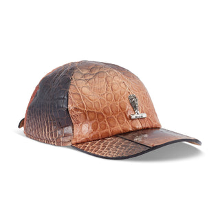 Mauri H65 Men's Brown Combo Exotic Alligator Hat (MAH1036) (Special Order)-AmbrogioShoes