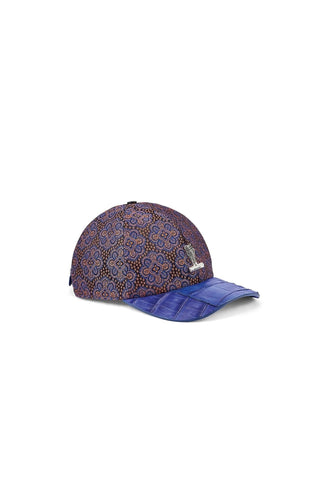 Mauri H65 Men's Exotic Crocodile Skin & Matahari Fabric Hat (MAH1030)-AmbrogioShoes
