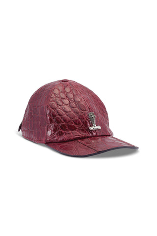 Mauri H65 Men's Ruby Red Exotic Alligator Hat (MAH1038)