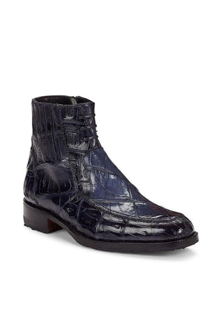 Mauri Hand-Painted Albricci Charcoal Grey Boots 4701 (MA4306)-AmbrogioShoes