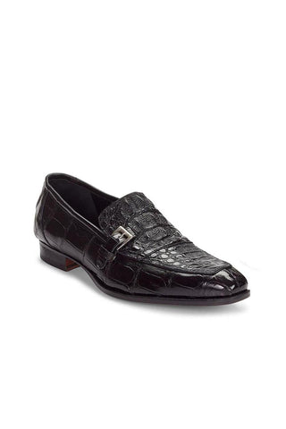 Mauri Hand-Painted Broletto Black Loafers 4763 (MA4313)-AmbrogioShoes