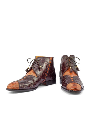 Mauri Harlem 4926 Crocodile / Ostrich Chukka Boot-AmbrogioShoes
