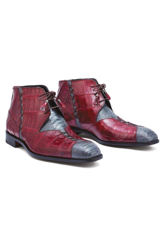 Mauri Harlem 4926 Exotic Crocodile Skin & Ostrich Leg Chukka Boots (MA5264)-AmbrogioShoes