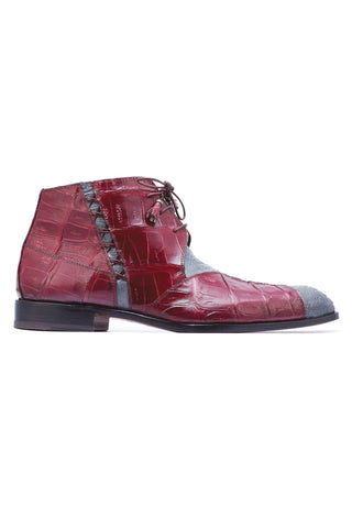 Mauri Harlem 4926 Exotic Crocodile Skin & Ostrich Leg Chukka Boots (MA5264)-AmbrogioShoes