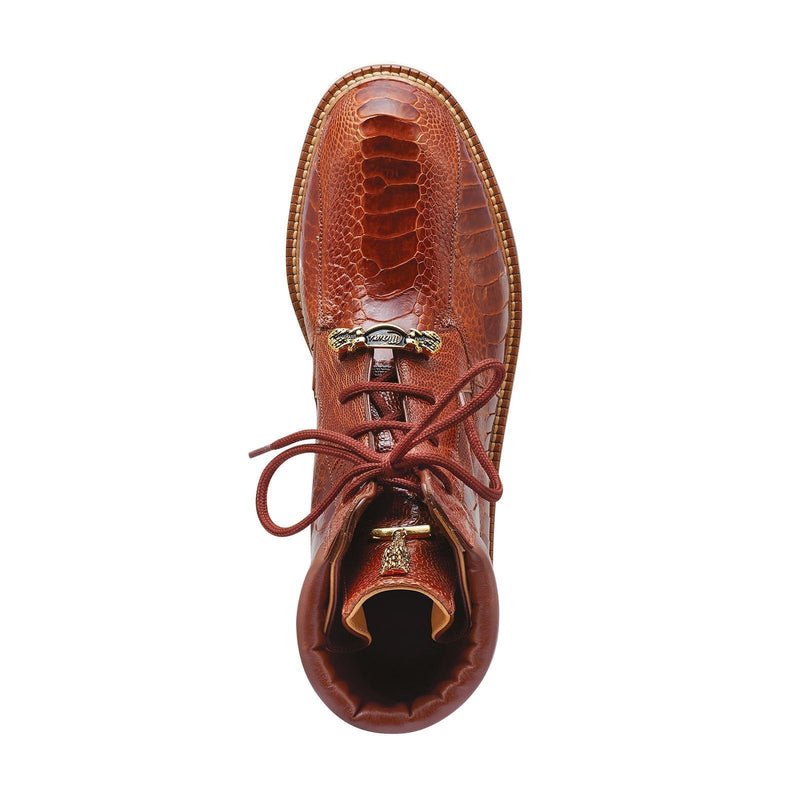 Mauri Hawk 4949 Men's Shoes Gold Ostrich Leg Dress Boots (MA5272)-AmbrogioShoes