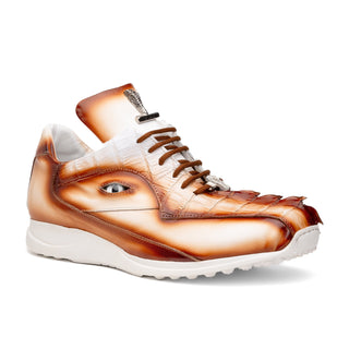 Mauri Hazard 8596 Men's Shoes Exotic Hornback & Nappa Leather Casual Sneakers (MA5594)(Special Order)-AmbrogioShoes