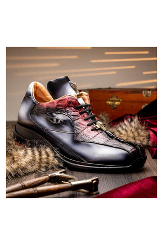 Mauri Hazard 8596/4 Exotic Hornback / Nappa Leather Sneakers (MA5644)-AmbrogioShoes