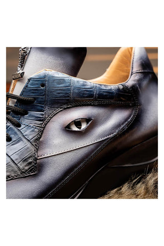 Mauri Hazard 8596/4 Exotic Hornback / Nappa Leather Sneakers (MA5644)-AmbrogioShoes