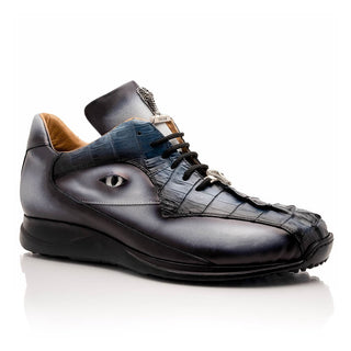 Mauri Hazard 8596/4 Men's Shoes Exotic Hornback / Nappa Leather Sneakers (MA5644)(Special Order)-AmbrogioShoes