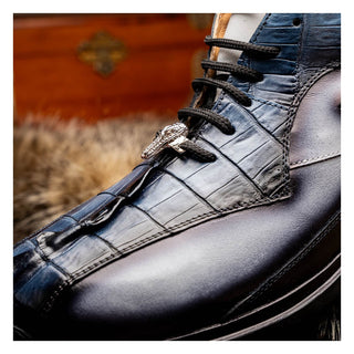 Mauri Hazard 8596/4 Men's Shoes Exotic Hornback / Nappa Leather Sneakers (MA5644)(Special Order)-AmbrogioShoes