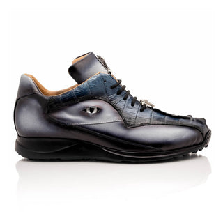 Mauri Hazard 8596/4 Men's Shoes Exotic Hornback / Nappa Leather Sneakers (MA5644)(Special Order)-AmbrogioShoes