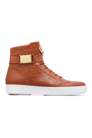 Mauri Hitman 8500 Exotic Crocodile Skin & Nappa Leather High-Top Sneakers (MA5277)-AmbrogioShoes