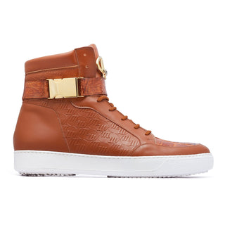 Mauri Hitman 8500 Men's Shoes Exotic Crocodile Skin & Nappa Leather High-Top Sneakers (MA5277)-AmbrogioShoes