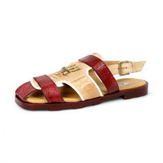 Mauri Jamaica 5191 Men's Shoes Exotic Ostrich Leg Sandal (MA5667) (Special Order)-AmbrogioShoes