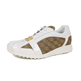 Mauri Kingsman 8665/2 Men's Shoes Exotic Crocodile / Fabric / Nappa / Patent Leather Casual Sneaker (MA5673)-AmbrogioShoes
