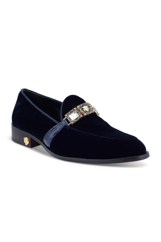 Mauri Lavish 4940/2 Alligator & Velvet Slip-On Loafers (MA5471)-AmbrogioShoes