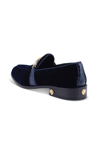 Mauri Lavish 4940/2 Exotic Alligator Skin & Velvet Slip-On Loafers (MA5471)-AmbrogioShoes