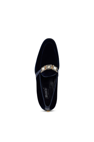 Mauri Lavish 4940/2 Exotic Alligator Skin & Velvet Slip-On Loafers (MA5471)-AmbrogioShoes