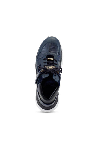 Mauri Luxury 8491 Exotic Crocodile / Velvet / Calf-Skin Leather Casual High-Top Sneakers (MA5500)-AmbrogioShoes