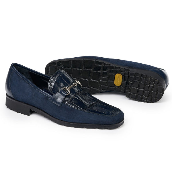Mauri Men's Betulla Wonder Blue Body Alligator & Calf-skin Leather/Suede Loafers 4882(MA4811)(Special Order)-AmbrogioShoes