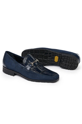 Mauri Men's Betulla Wonder Blue Body Alligator & Calf-skin Leather/Suede Loafers 4882(MA4811)-AmbrogioShoes