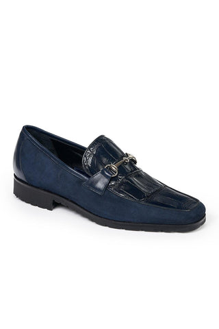 Mauri Men's Betulla Wonder Blue Body Alligator & Calf-skin Leather/Suede Loafers 4882(MA4811)-AmbrogioShoes