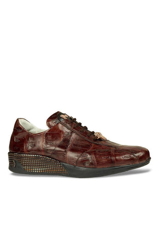 Mauri Men's Cordusio Exotic Baby Crocodile Skin Sneakers 8547 (MA4122)-AmbrogioShoes