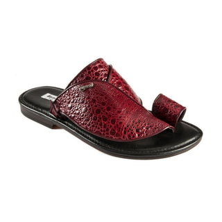 Mauri Men's Designer Shoes Ruby Red Frog-Skin Sandals 1622-3 (MAO1004) (Special Order)-AmbrogioShoes
