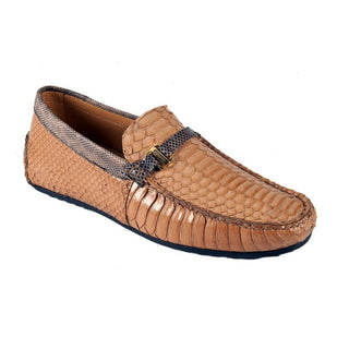 Mauri Men's Designer Shoes Sand Dune Exotic Snake-Skin / Karung -Casual Moccasins 3410 (MAO1042) (Special Order)-AmbrogioShoes