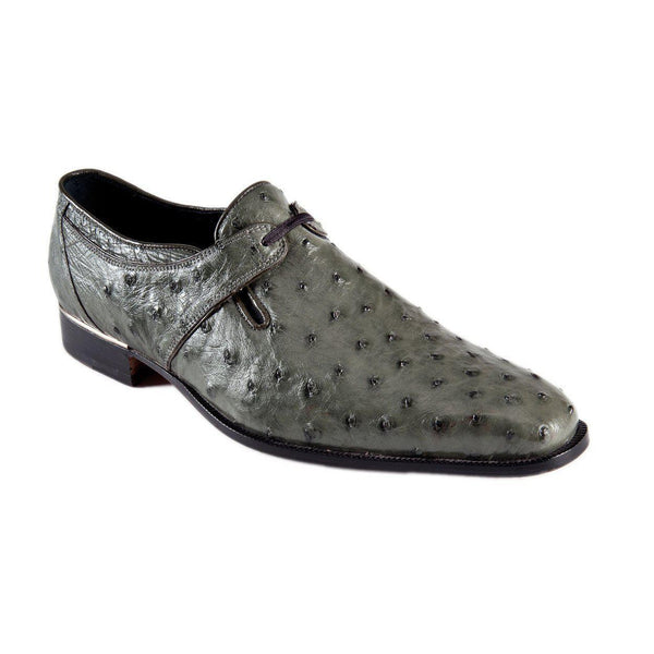 Mauri Men's Shoes Serpentine Green Ostrich Oxfords 4883 (MAO1027)-AmbrogioShoes